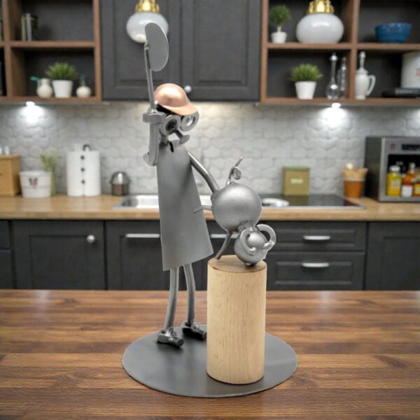 Cadeau pour un Boucher - Figurine Métal Artisanale de 21 cm