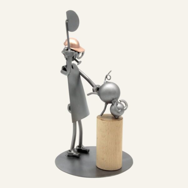 Cadeau pour un Boucher - Figurine Métal Artisanale de 21 cm