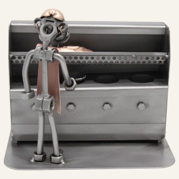 Décoration friterie -Figurine friterie en métal de hauteur 16cm