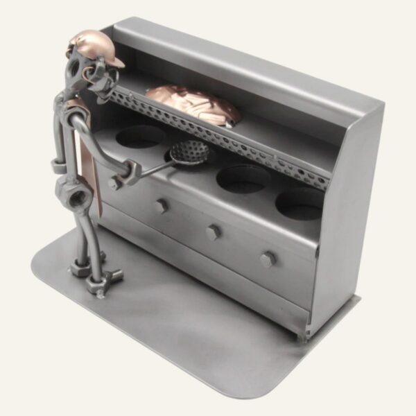 Décoration friterie -Figurine friterie en métal de hauteur 16cm