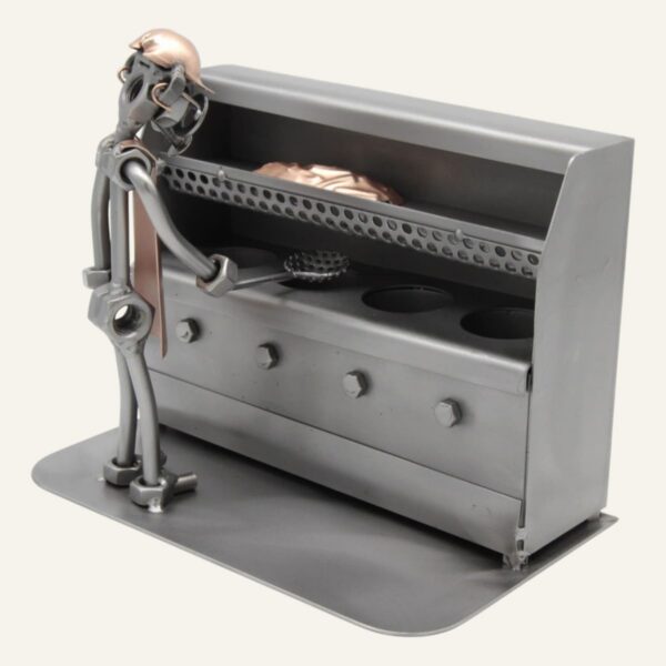 Décoration friterie -Figurine friterie en métal de hauteur 16cm