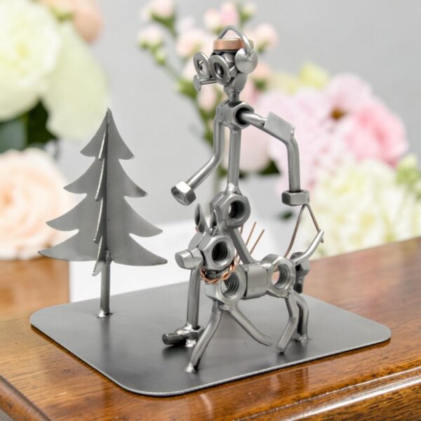 Figurine Joggeur avec son chien - Idée cadeau coureur a pied