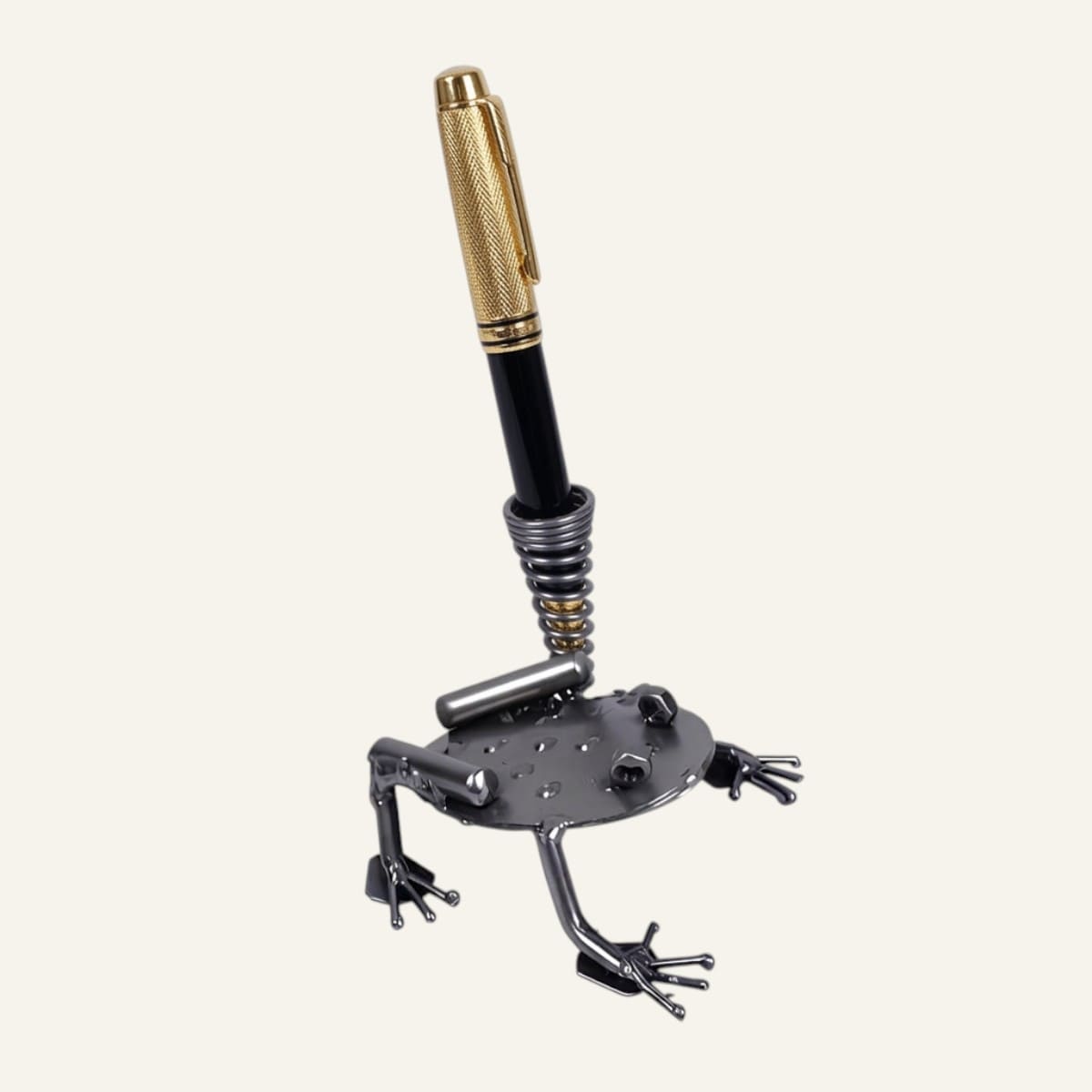 Porte Stylo Grenouille en métal 3 Porte stylo grenouille en métal - Décoration de bureau