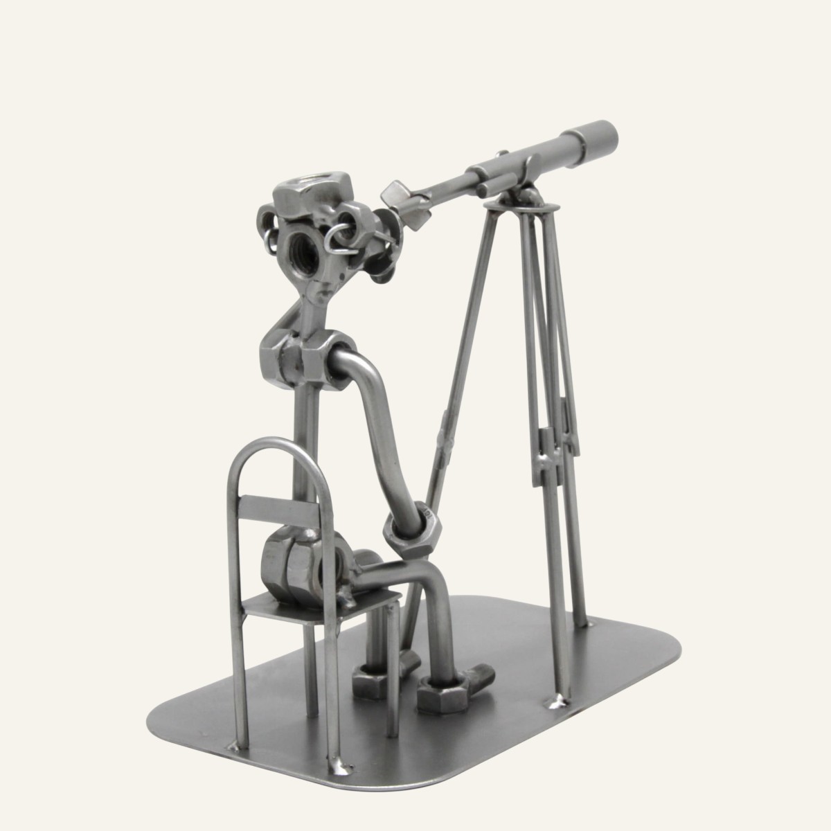 Cadeau original astronomie - Figurine astronome 11 Figurine astronome en métal - Cadeau original astronomie